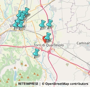 Mappa Via Milano, 36040 Torri di Quartesolo VI, Italia (4.45083)