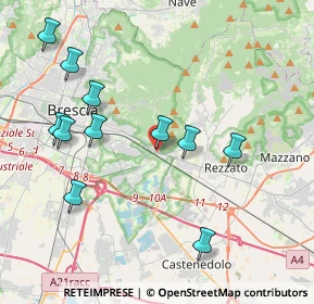 Mappa Via Teofilo Folengo, 25135 Brescia BS, Italia (4.22273)