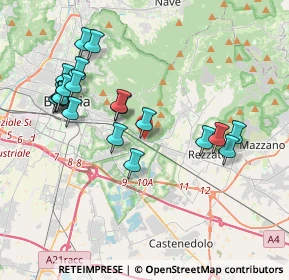 Mappa Via Teofilo Folengo, 25135 Brescia BS, Italia (3.904)