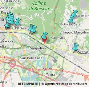 Mappa Via Teofilo Folengo, 25135 Brescia BS, Italia (2.88813)