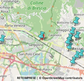 Mappa Via Teofilo Folengo, 25135 Brescia BS, Italia (2.85385)