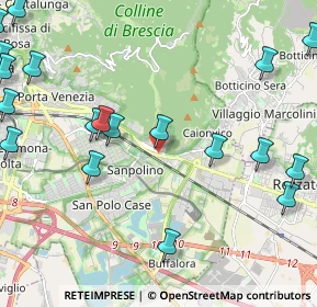 Mappa Via Teofilo Folengo, 25135 Brescia BS, Italia (3.068)