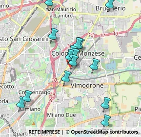 Mappa Via Achille Grandi, 20093 Cologno Monzese MI, Italia (1.85267)