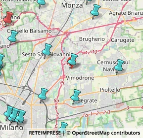 Mappa Via Achille Grandi, 20093 Cologno Monzese MI, Italia (6.9195)