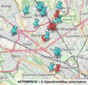 Mappa Via Palmanova, 20021 Baranzate MI, Italia (2.138)