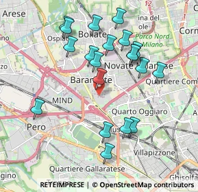 Mappa Via Palmanova, 20021 Baranzate MI, Italia (1.9225)