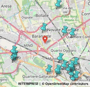 Mappa Via Palmanova, 20021 Baranzate MI, Italia (2.935)