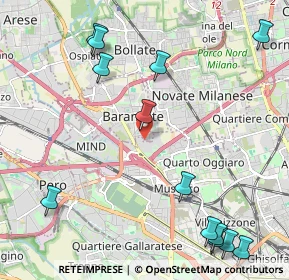 Mappa Via Palmanova, 20021 Baranzate MI, Italia (2.81769)