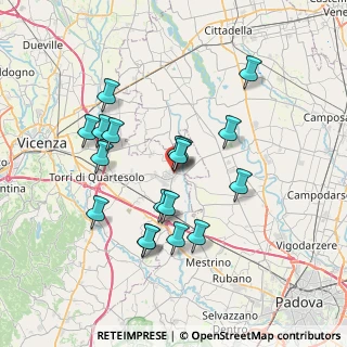 Mappa Via Europa, 36043 Camisano Vicentino VI, Italia (6.61611)