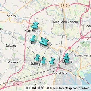 Mappa Via Cavalieri di Vittorio Veneto, 30030 Martellago VE, Italia (3.04417)