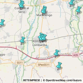 Mappa Via Crispi Francesco, 24058 Romano di Lombardia BG, Italia (5.77143)
