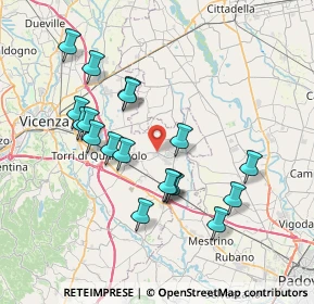Mappa Frazione S. Maria, 36043 Camisano Vicentino VI, Italia (7.08944)