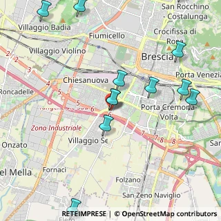 Mappa TORRE SUD, 25125 Brescia BS, Italia (2.49417)
