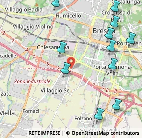 Mappa TORRE SUD, 25125 Brescia BS, Italia (2.57636)