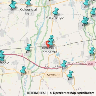 Mappa Via R. Rossi Don, 24058 Romano di Lombardia BG, Italia (6.85444)