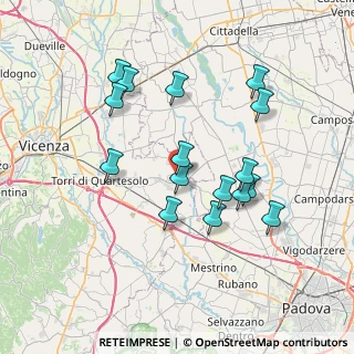 Mappa Via A. Fogazzaro, 36043 Camisano Vicentino VI, Italia (6.91688)