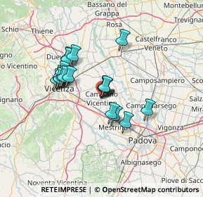 Mappa Via A. Fogazzaro, 36043 Camisano Vicentino VI, Italia (10.519)