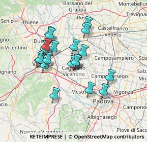 Mappa Via A. Fogazzaro, 36043 Camisano Vicentino VI, Italia (11.762)