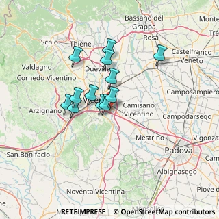 Mappa Viale della Serenissima, 36100 Torri di Quartesolo VI, Italia (10.25667)