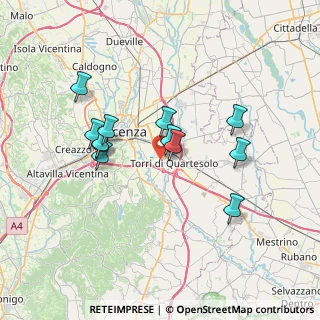 Mappa Viale della Serenissima, 36100 Torri di Quartesolo VI, Italia (6.28583)