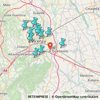 Mappa Viale della Serenissima, 36100 Torri di Quartesolo VI, Italia (6.78545)