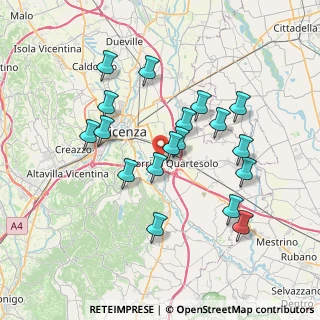 Mappa Viale della Serenissima, 36100 Torri di Quartesolo VI, Italia (6.85278)