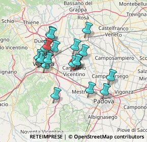 Mappa Via Stadio, 36043 Camisano Vicentino VI, Italia (11.6105)