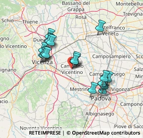 Mappa Via Stadio, 36043 Camisano Vicentino VI, Italia (12.7505)