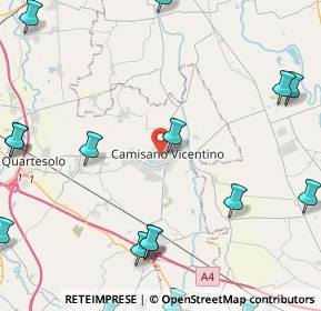 Mappa Via Stadio, 36043 Camisano Vicentino VI, Italia (6.827)