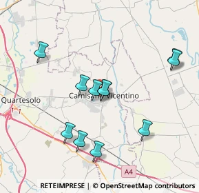 Mappa Via Stadio, 36043 Camisano Vicentino VI, Italia (3.60273)