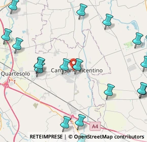 Mappa Via Stadio, 36043 Camisano Vicentino VI, Italia (6.001)