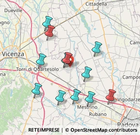 Mappa Via Stadio, 36043 Camisano Vicentino VI, Italia (7.2225)