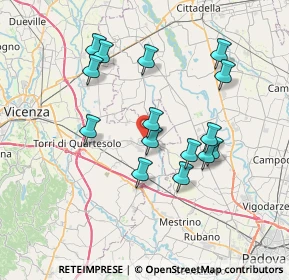 Mappa Via Stadio, 36043 Camisano Vicentino VI, Italia (6.76533)