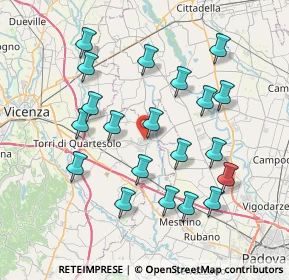 Mappa Via Stadio, 36043 Camisano Vicentino VI, Italia (7.5525)