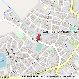 Mappa Via Stadio, 11, 36043 Camisano Vicentino, Vicenza (Veneto)