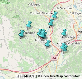 Mappa Via IV Novembre, 36071 Arzignano VI, Italia (5.025)