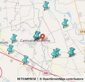 Mappa Via Cadona, 36043 Camisano Vicentino VI, Italia (4.23833)
