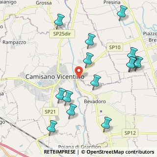 Mappa Via Cadona, 36043 Camisano Vicentino VI, Italia (2.44786)