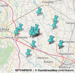 Mappa Via Cadona, 35010 Campodoro PD, Italia (5.69722)