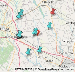 Mappa Via Cadona, 36043 Camisano Vicentino VI, Italia (7.49231)