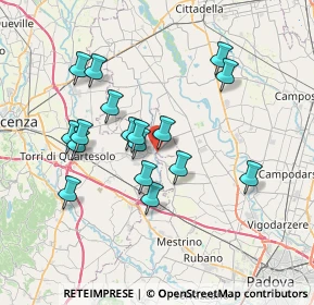 Mappa Via Cadona, 35010 Campodoro PD, Italia (6.58824)