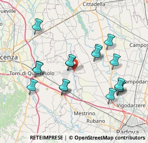 Mappa Via Cadona, 36043 Camisano Vicentino VI, Italia (7.43438)