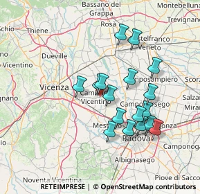 Mappa Via Cadona, 35010 Campodoro PD, Italia (12.67059)