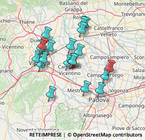 Mappa Via Cadona, 35010 Campodoro PD, Italia (12.1575)