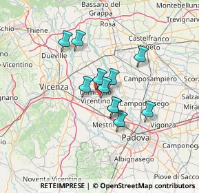 Mappa Via Cadona, 35010 Campodoro PD, Italia (9.48364)