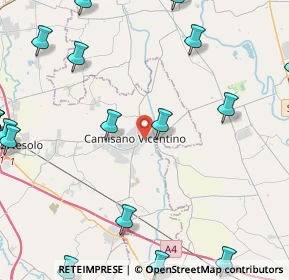 Mappa Via dei Granatieri, 36043 Camisano Vicentino VI, Italia (6.7625)