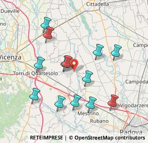 Mappa Via dei Granatieri, 36043 Camisano Vicentino VI, Italia (7.5)
