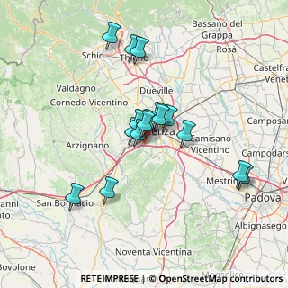 Mappa Viale della Tecnica, 36100 Vicenza VI, Italia (11.67813)
