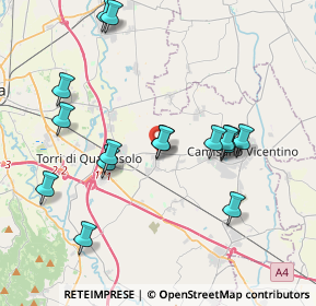 Mappa Via Puccini, 36040 Torri di Quartesolo VI, Italia (3.95563)