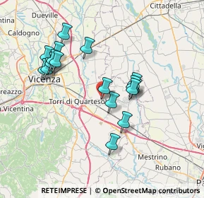 Mappa Via Puccini, 36040 Torri di Quartesolo VI, Italia (6.80412)